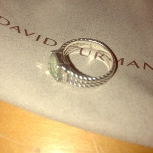 Petite Wheaton® Ring with Prasiolite and Diamonds